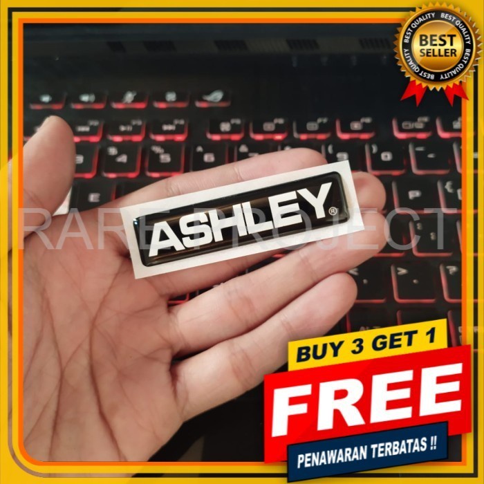 

EMBLEM STIKER ASHLEY SOUND STIKER AUDIO STICKER LENTUR 3D BENTUK KOTAK UKURAN 15MM X 62MM MURAH