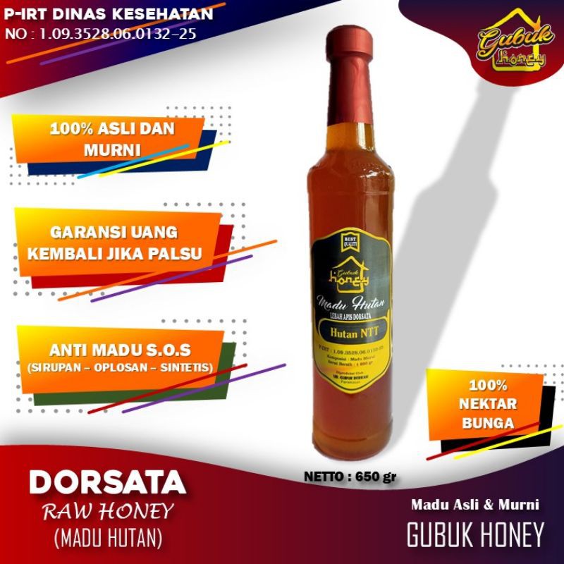 

Madu Hutan Gubuk Honey 650gr - Madu Dorsata - Madu Asli Murni 100%