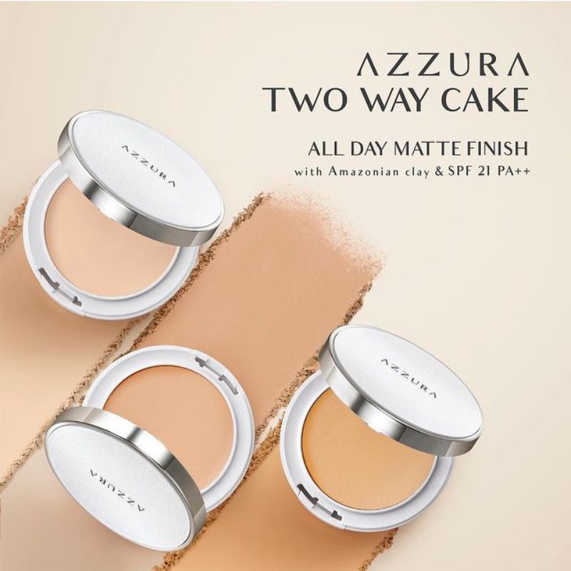 AZZURA TWO WAY CAKE BEDAK FOUNDATION SPF 21 ORi 100%