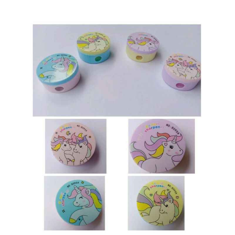

Rautan Unicorn Tabung Kuda Pony Serutan Seliver Pengserut Pensil