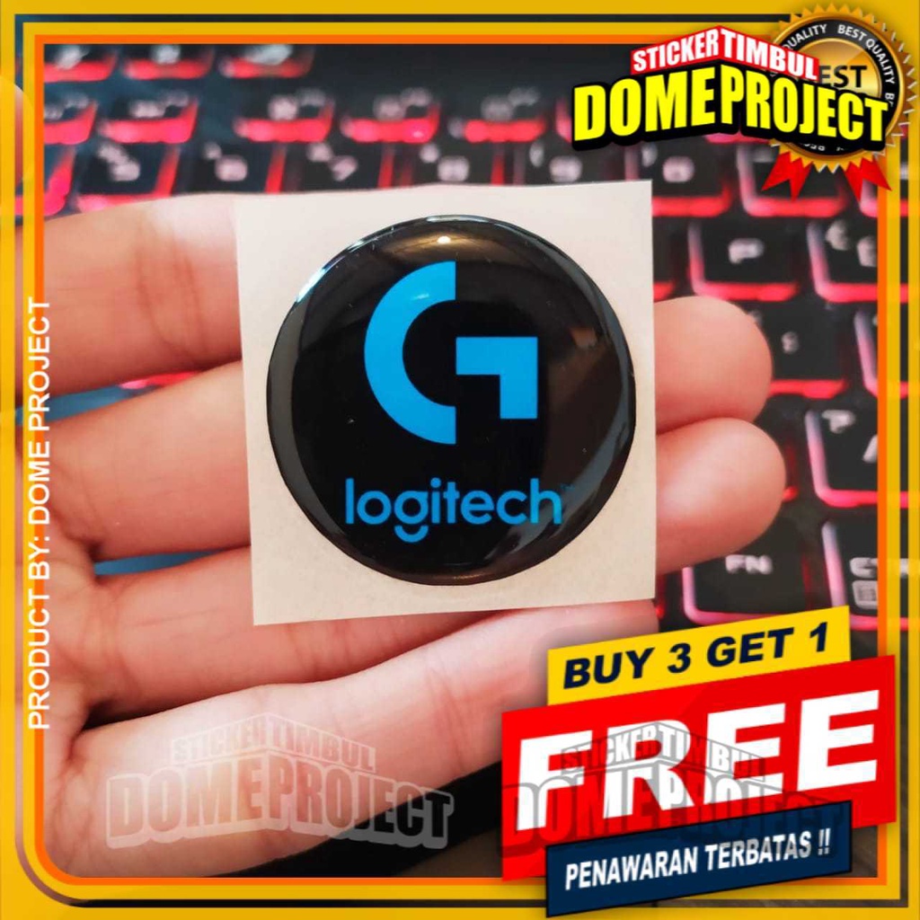 STIKER TIMBUL STIKER HELM STIKER LOGO LOGITECH STIKER KOMPUTER STIKER PC GAMING AKSESORIES PC GAMING