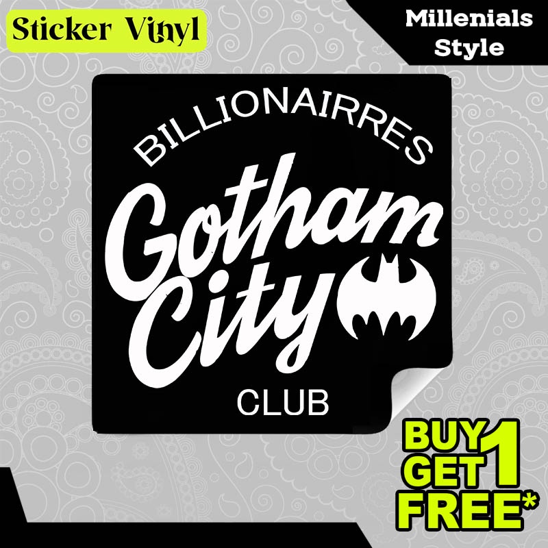 

Stiker Sticker Batman Gotham City Billionaires Gambar Unik Desain Keren dan Kekinian Aesthetic Bahan Vinyl Satuan Anti Air