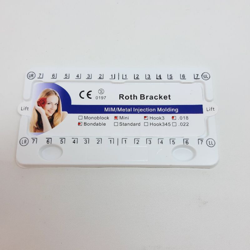 bracket metal orthodontic / behel ROTH MIM