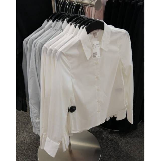 H&M KEMEJA KERJA POLOS LENGAN PANJANG WANITA NEW