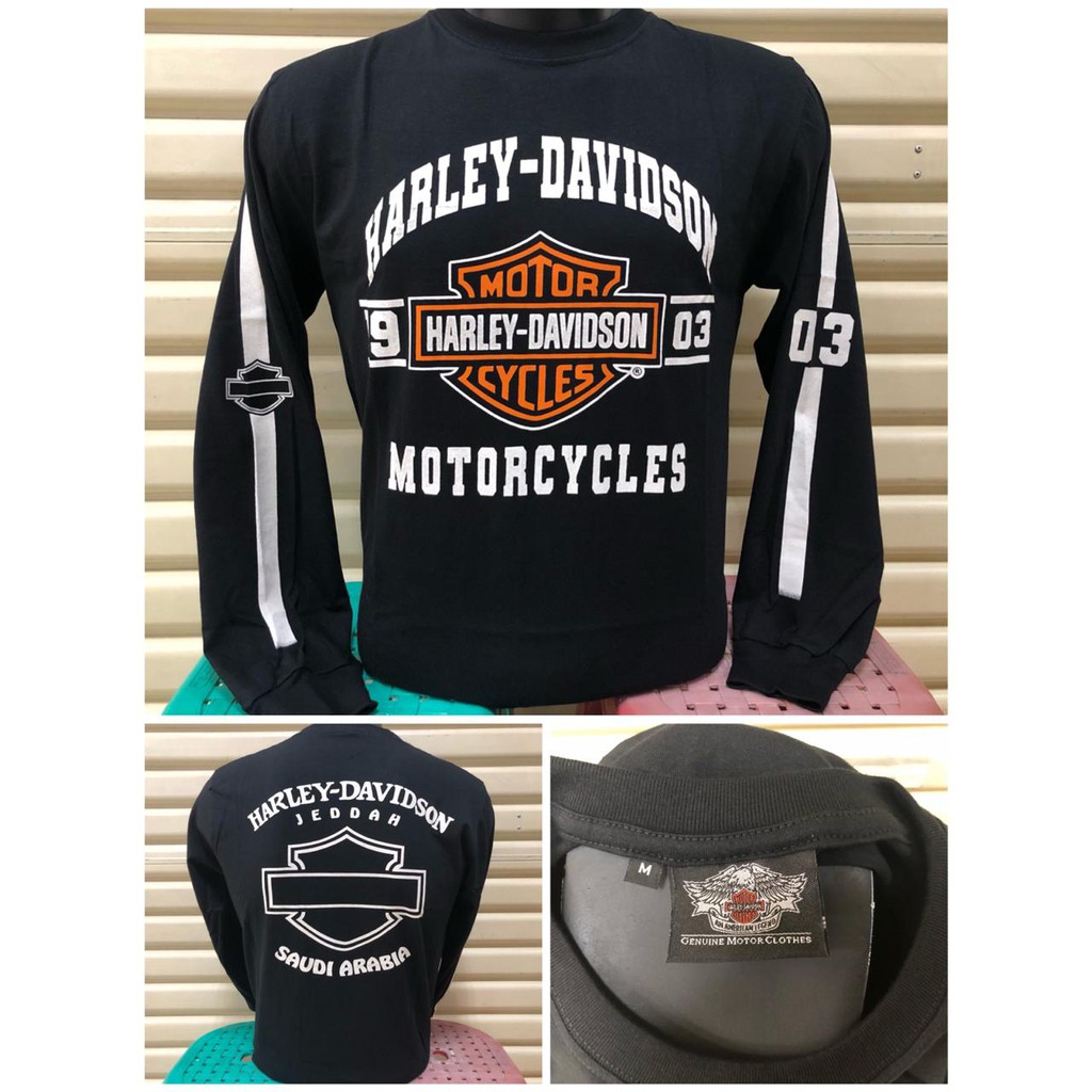 Kaos Harley Davidson L.Sleeve - Jeddah Saudi Arabia 2 Black