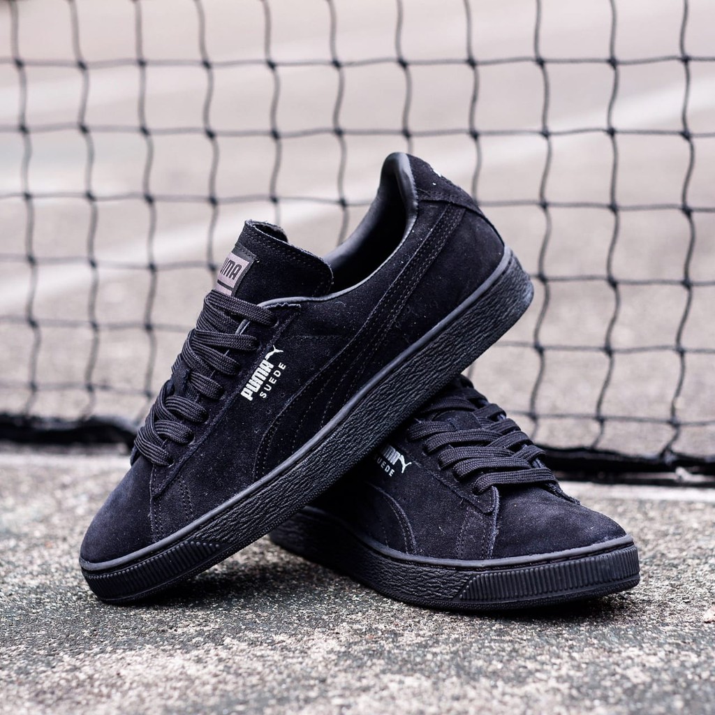 puma suede all black