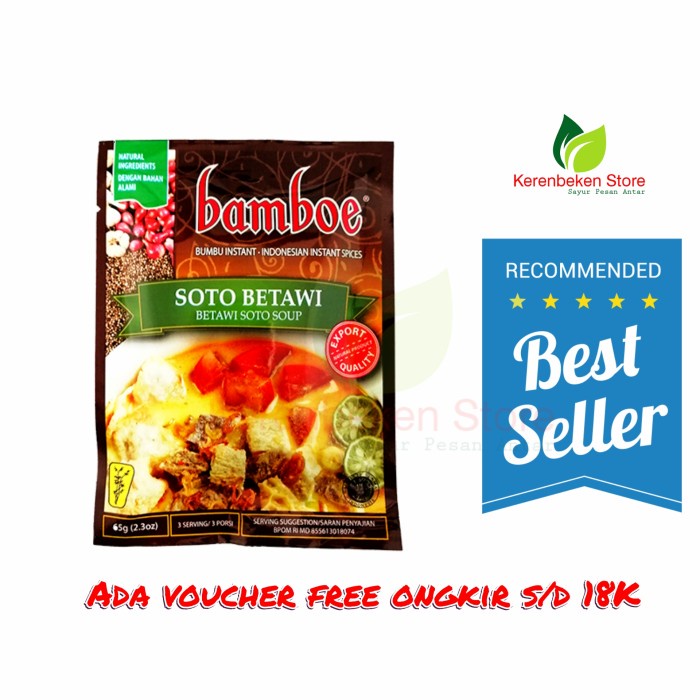

bamboe bumbu instan soto betawi 65gr
