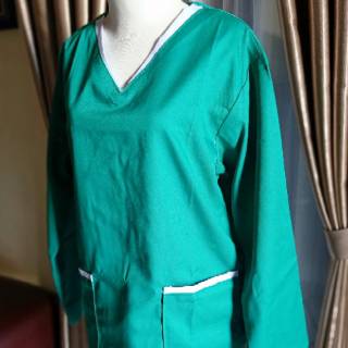 BAJU JAGA DOKTER PERAWAT lengan panjang setelan atasan BAJU JAGA DOKTER PERAWAT lengan panjang setelan atasan