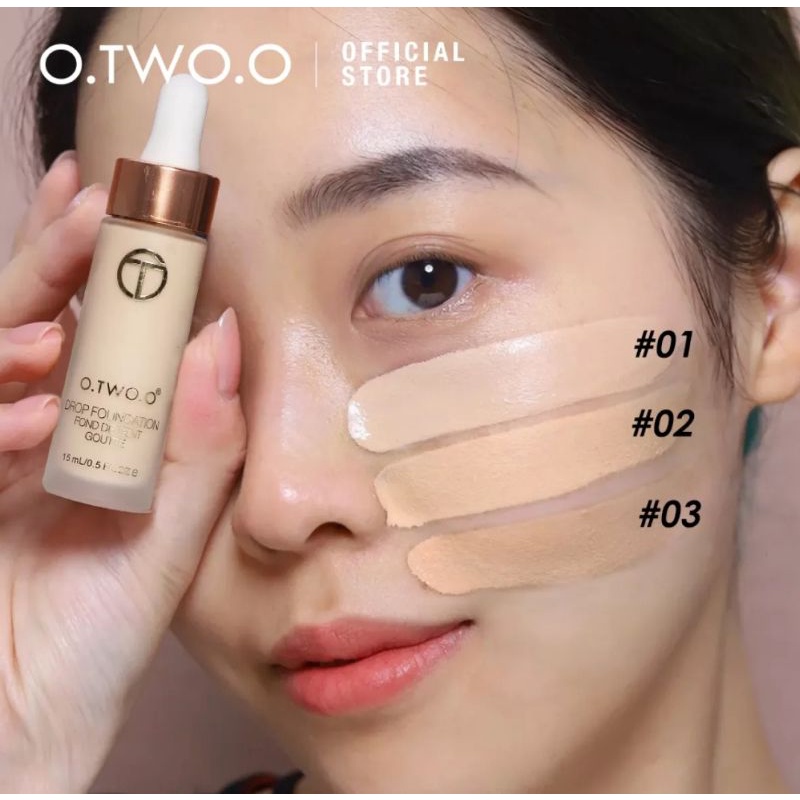 O.TWO.O OTOWOO 3 WARNA FOUNDATION LIQUID FULL COVER ALAS BEDAK LIQUID ORIGINAL ASLI