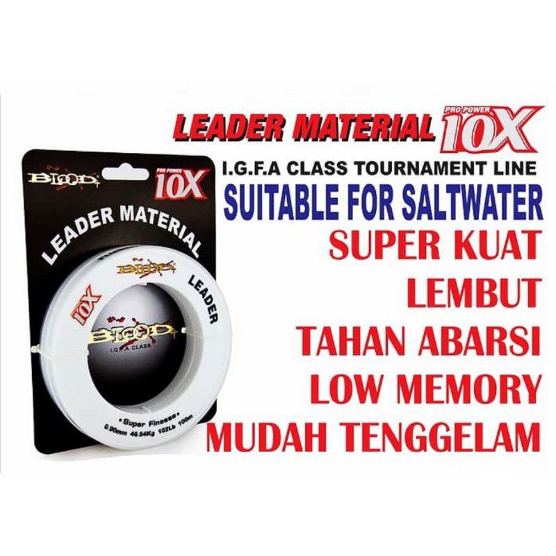 Senar Leader Blood Power 10x IGFA CLASS TOURNAMENT 100m TERBAIK
