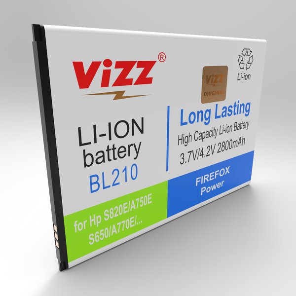 Vizz Double Power Battery Batre Baterai Vizz Lenovo A656 BL 210 BL210 BL-210