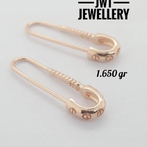 ANTING GIWANG EMAS PENITI PIN EARRING ORI ITALY NEW ARRIVAL