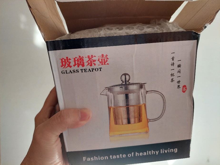 Kazu Teapot Kaca Borosilicate 950ml C20 Saringan Teh Stainless Tea Maker Teko Seduh Chinese Tea Pot