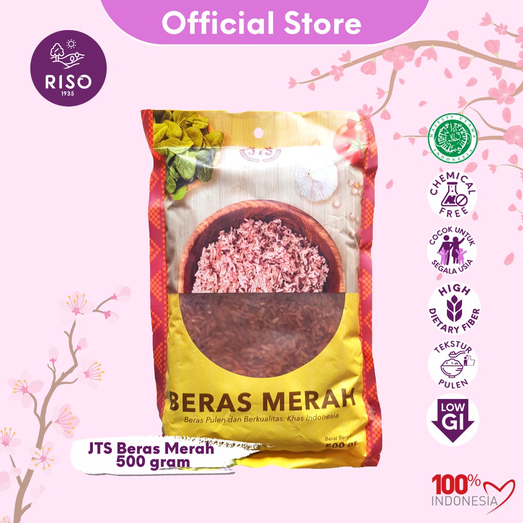 

(HALAL-KEMTAN) JTS Organic Red Rice Beras Merah Organik 500gram