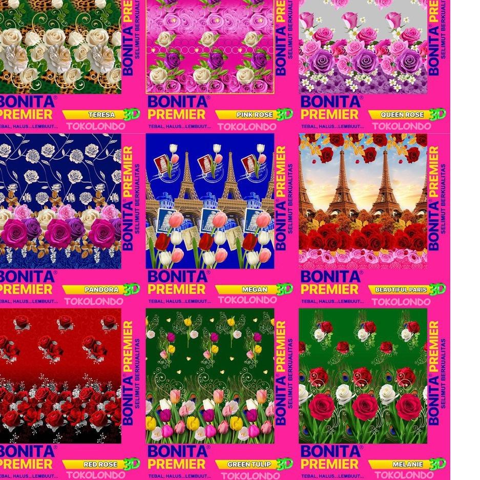 Terbagus.. Selimut Bulu Bonita Premier uk 160x200 Motif Dewasa Bunga Minimalis Olimpico Megan Paris