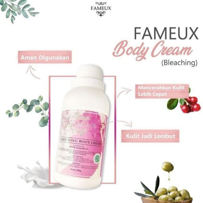 Jual Fameux Whitening Body Cream(bleaching) 250ML,500ML,1000ML Shopee