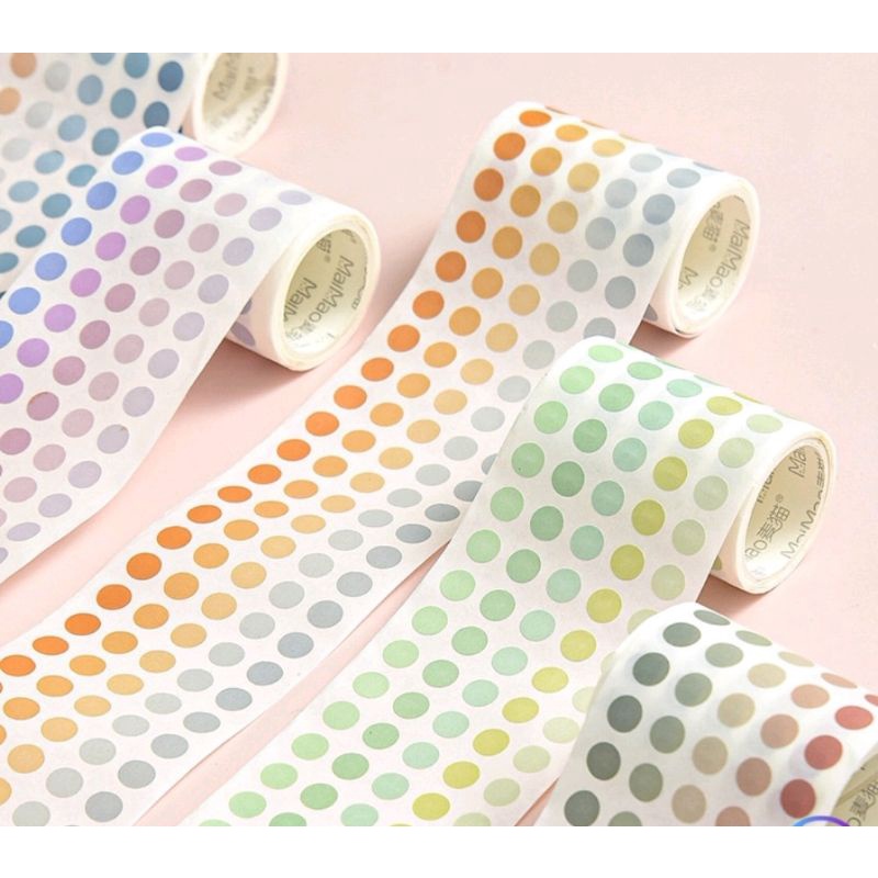 

(100 pcs) Stiker Dot Washi Tape Kecil Warna-warni Dekorasi Sharing murah