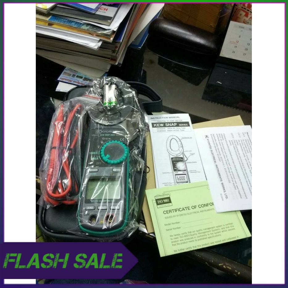TANG AMPERE AC DC KYORITSU 2055   DIGITAL CLAMP METER KYORITSU 2055