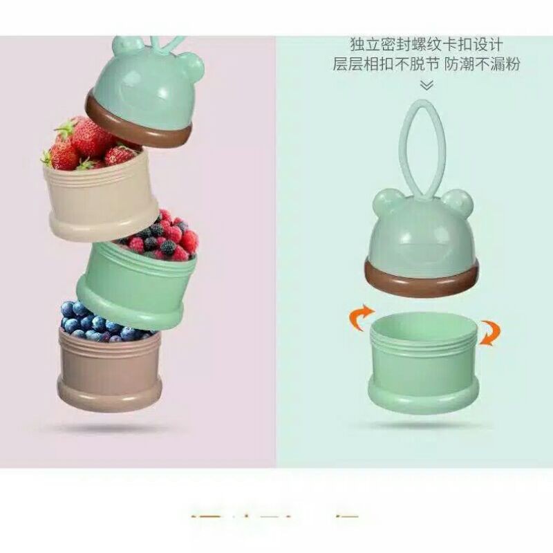 Tempat Susu Bubuk Bayi / Container Susu Bubuk Traveling / Milk Powder Baby Container