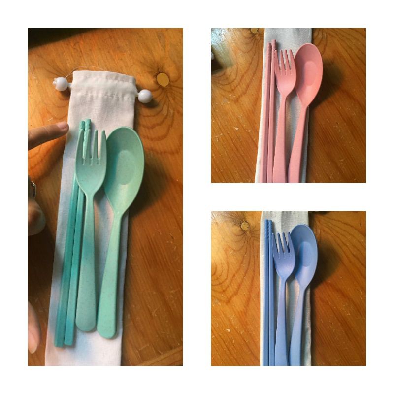 souvenir sendok set + pouch