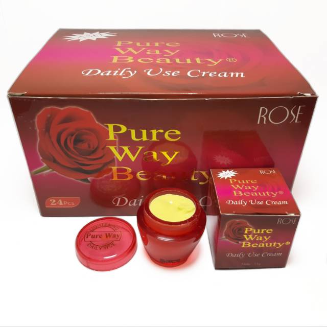 CREAM ROSE PURE WAY BEAUTY DAILY USE BPOM HARGA 12 PCS