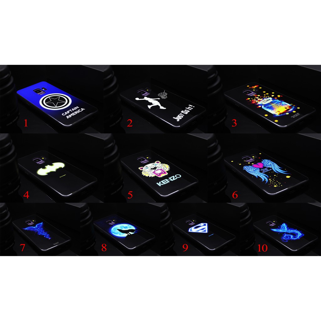 Glass Case Glow In the Dark Samsung S8 Plus S9 S9 Plus