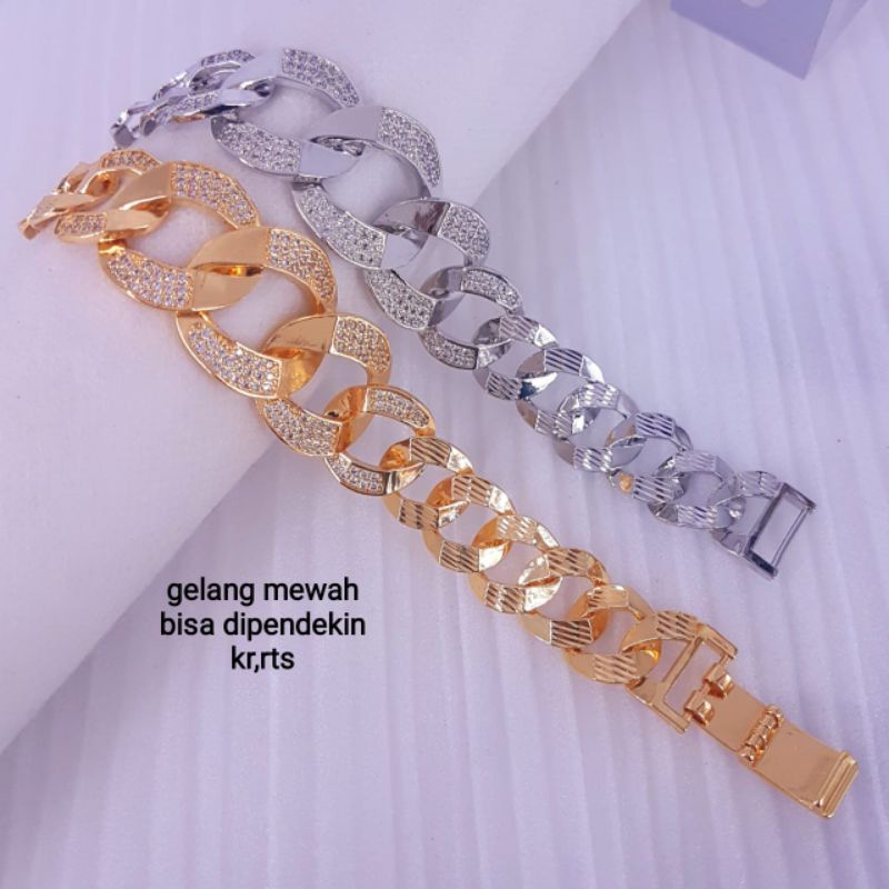 gelang sisik naga titanium Nbc.medan, xuping, tembaga import,mewah,model baru,BISA REQUEST UKURAN