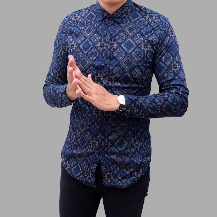 DGM Fashion New Arrival Distro Batik Pria Bordir Sogan Batikaf Notoarto Batik Ipnu-Ippnu Hem Pria-5819