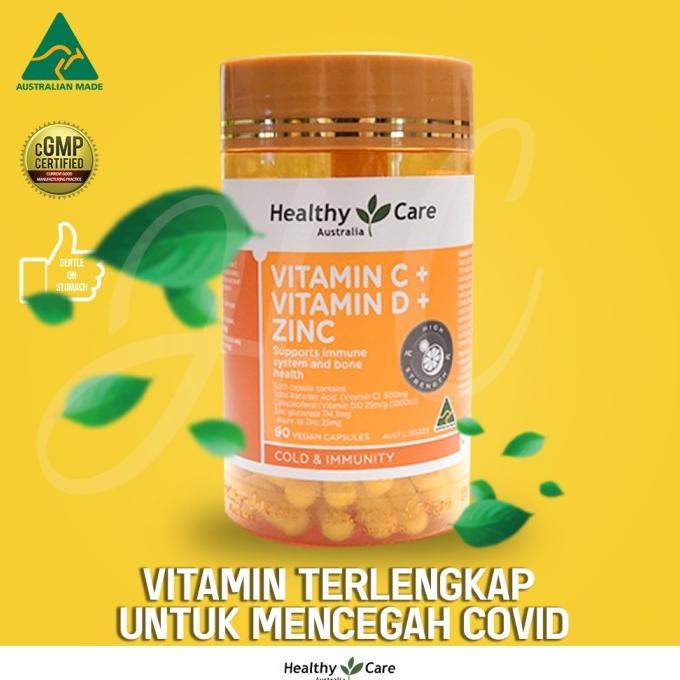 HEALTHY CARE VITAMIN C VITAMIN D ZINC VEGAN Lc