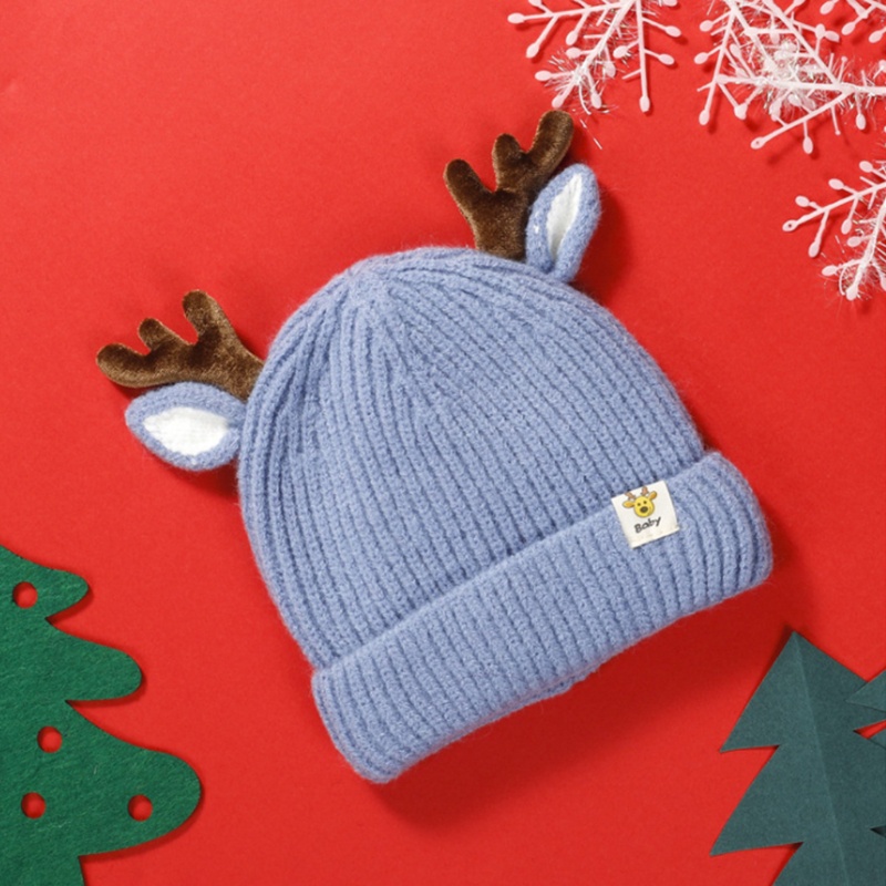 Zzz Topi Kupluk Rajut Bayi / Anak Laki-Laki / Perempuan Desain Tanduk Rusa Untuk Natal / Pesta / Outdoor