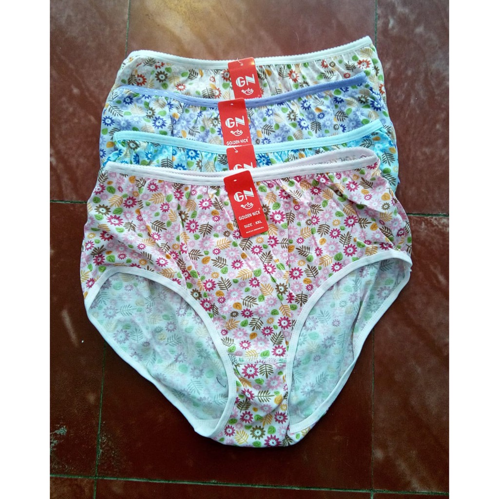 celana dalam wanita golden nick jumbo motif bunga | cd wanita golden nick xxl big size