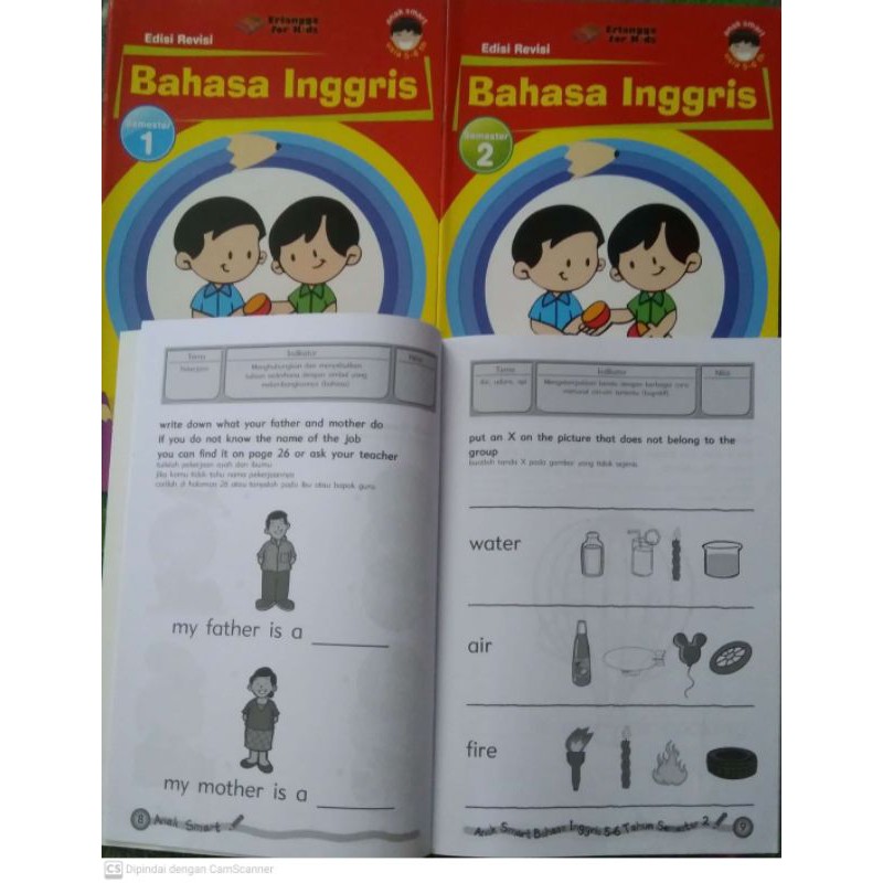 (ERLANGGA FOR KIDS) Buku Belajar Bahasa Inggris Usia 5-6 Tahun