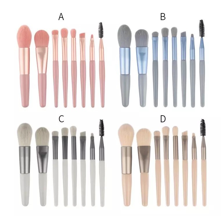 Mini Premium Brush Set 8 Pcs Brush Make Up Set Makeup Brush Set Kuas Make Up Set Brush Set