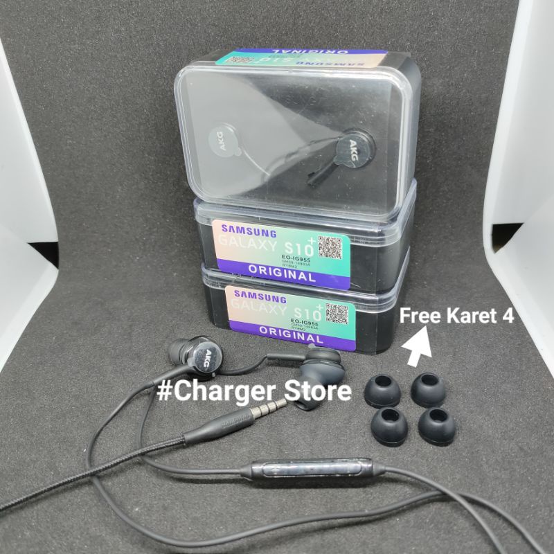 Headset Samsung AKG S10 ORIGINAL / Handsfree AKG Samsung S10+ Free 4 Karet