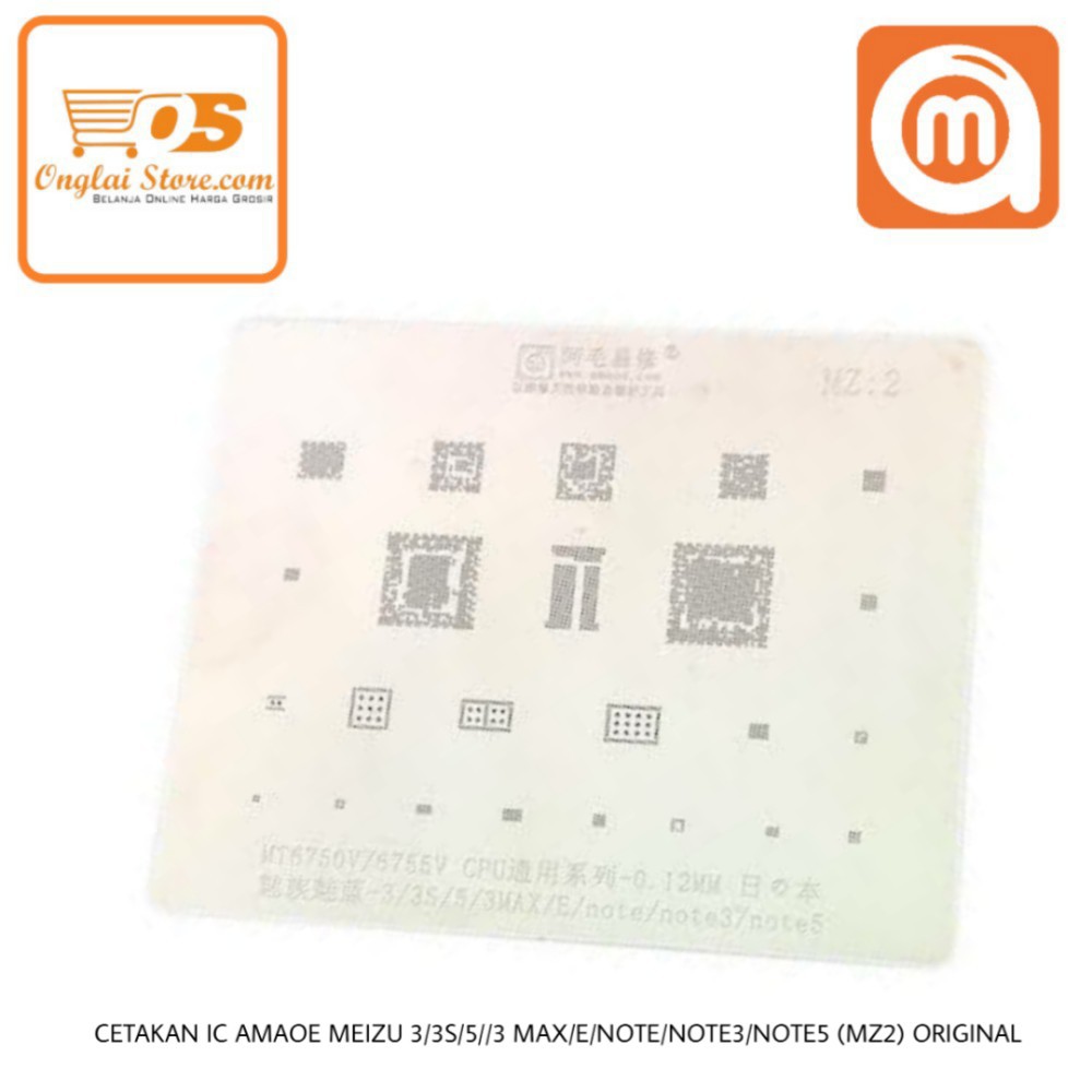CETAKAN IC AMAOE MZ:2 MT6750V/6755V CPU UNIVERSAL SERIES-0.12MM BAHAN JEPANG ORIGINAL 