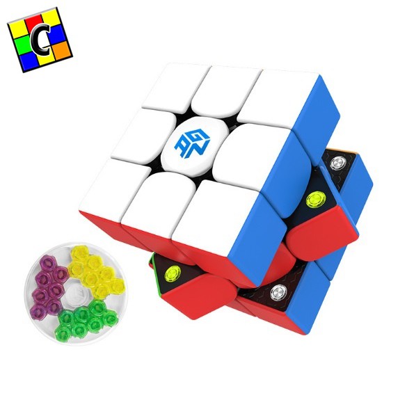 Rubik 3x3 GAN 356 M Magnetik Dengan GES Gan356M Gan 356M Stickerless