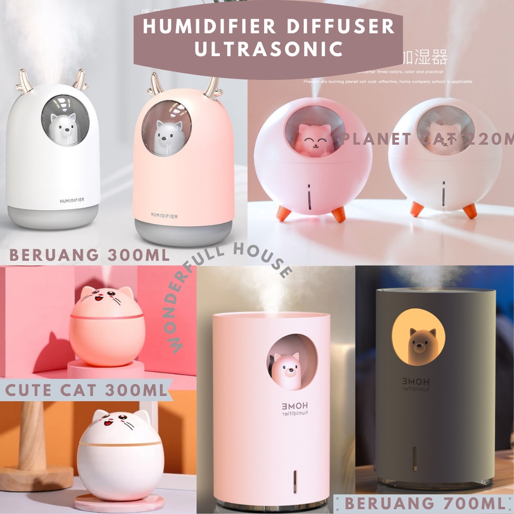 Humidifier Diffuser Pelembab Ruangan Beruang Ultrasonic Aromatheraphy