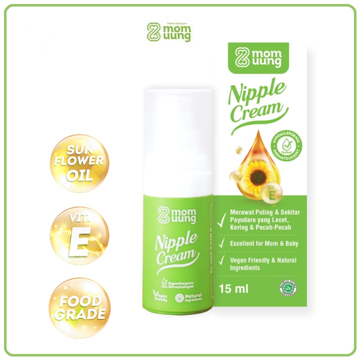 Mom Uung Nipple Cream 15ml | Krim Puting | Krim Payudara