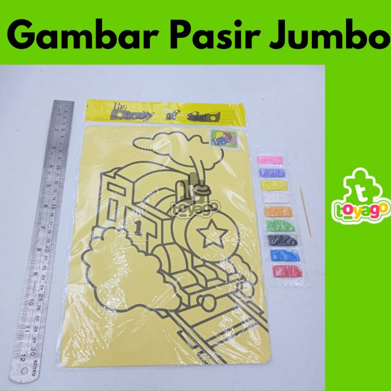 Mewarnai Gambar Pasir Jumbo isi 10 Pcs Grosir Murah