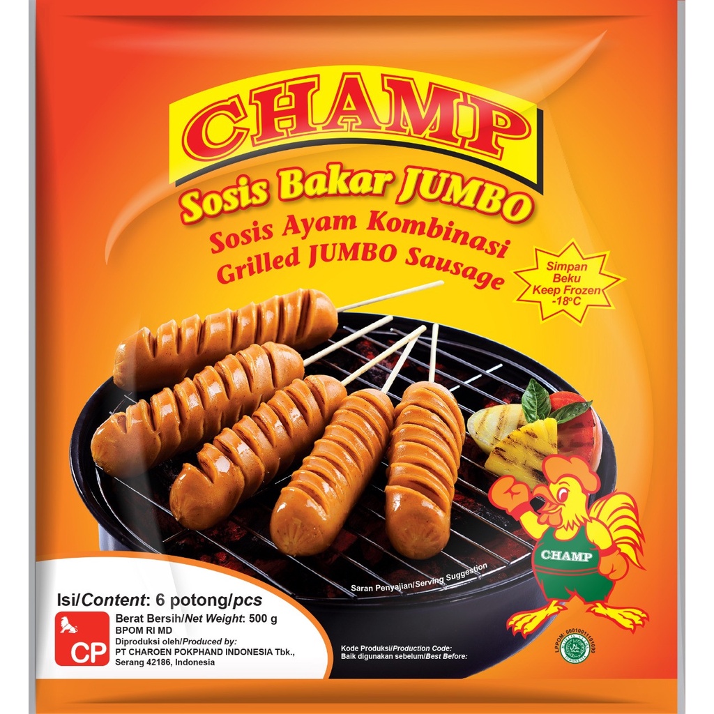 Sosis Ayam Jumbo Champ Isi 6 Pcs