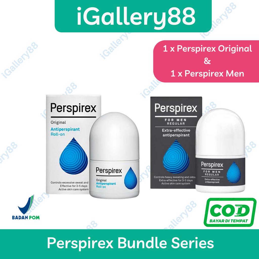 Paket Bundle Perspirex Original dan Men 20ml Deodorant Antiperspirant Perawatan Ketiak