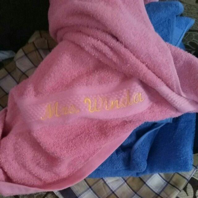 70x140 Satuan 1baris  Bordir/handuk Bordir Satuan Bordir Text 1 Baris/kado Handuk/seserahan Nikah