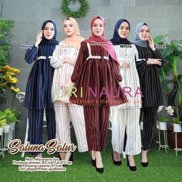 SALUNA SALUR SET SETELAN PANT DAN TUNIK BY ORI NAURA