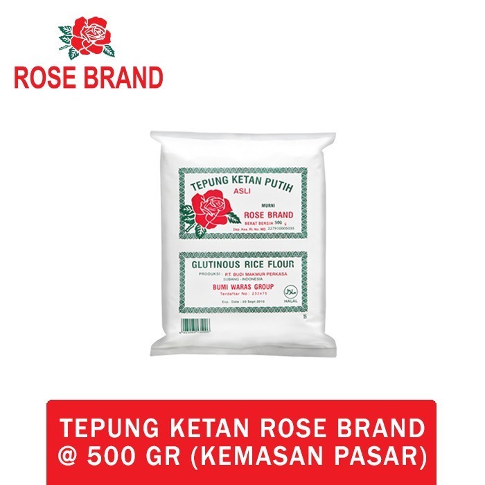 

Ketan-Beras-Tepung- Tepung Ketan Rose Brand (Kemasan Ekonomis) - 500 Gram -Tepung-Beras-Ketan.