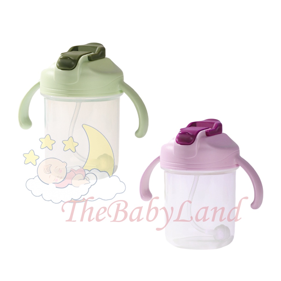 [1KG 8PCS] Babyland Botol Minum Sedotan Bayi Gelas Anak Balita Anti Tumpah Cup Baby Sippy Cup 300ml