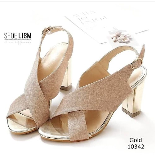 Sandal Sendal Selop Slop Heels Pansus Hak Tahu Tinggi 5 cm Lancip Kasual Gaya Casual Formal Santai J