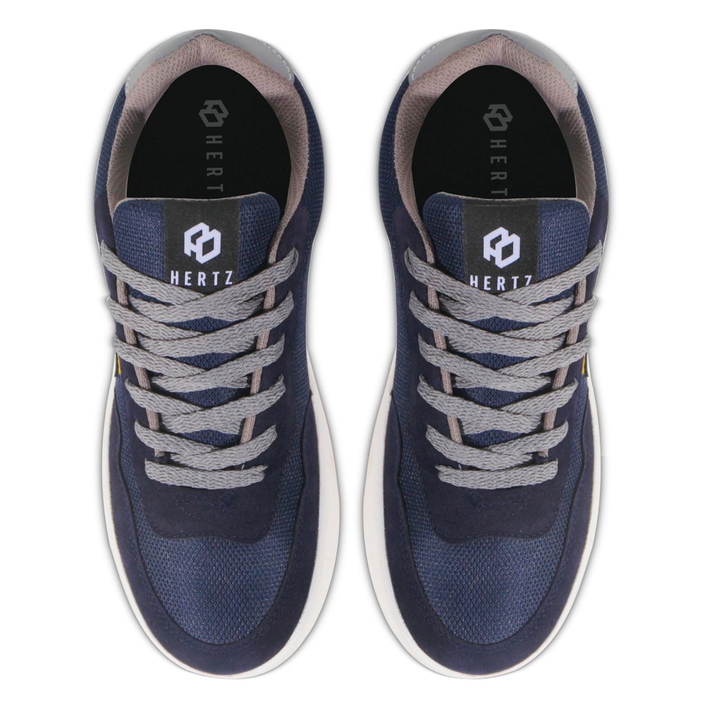 Sepatu Sneakers Pria H 3646 Brand Hertz Sepatu Kets Kuliah Kerja Jalan Jalan Trendi Berkualitas Warna Abu