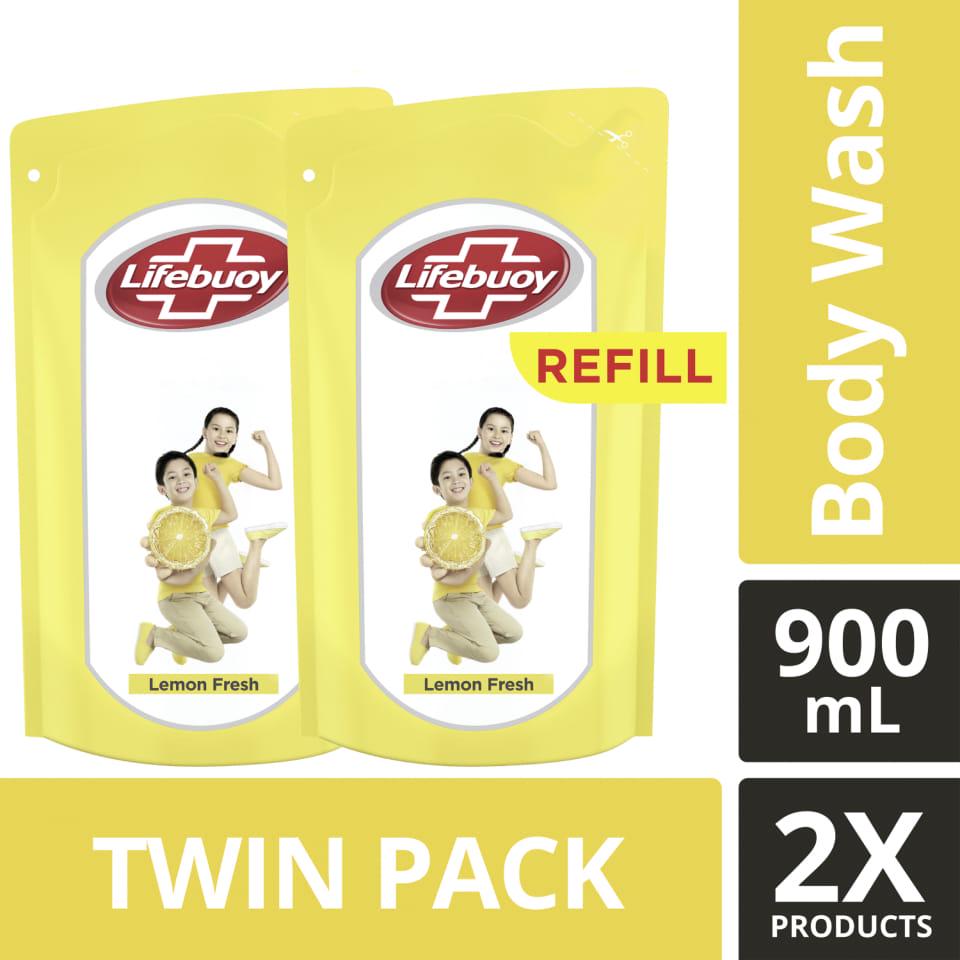 Lifebuoy Sabun Cair Lemon Fresh Refill 900 ml - Twin Pack