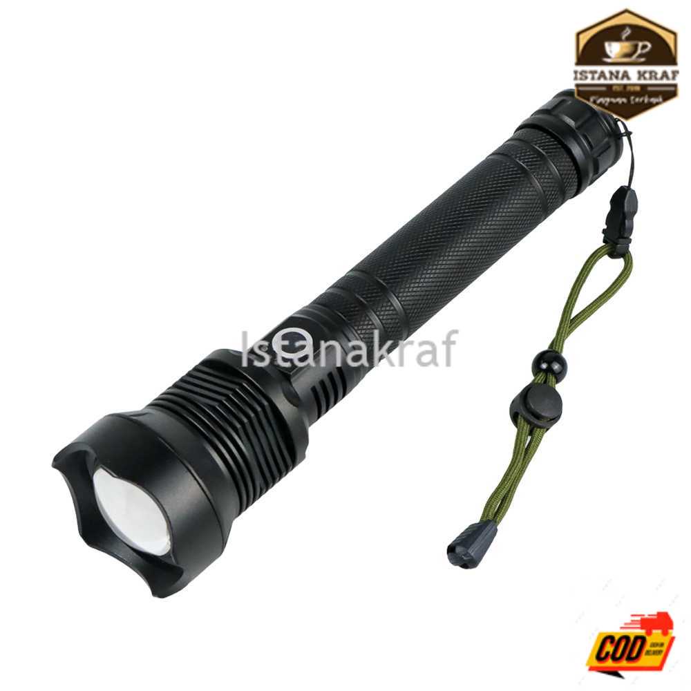 TaffLED Senter LED Long Range Zoom XHP70.2 90000 Lumens - HS313