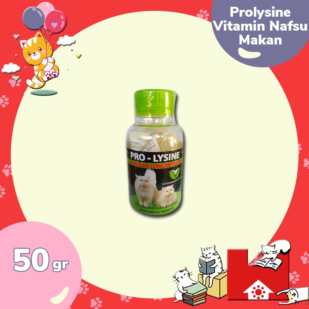 Promo Prolysine 50gr - Suplemen pnambah imun/nafsu makan kucing